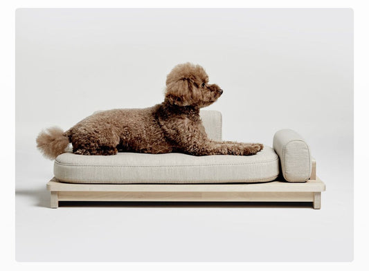 Minimal Beige Dog Bed
